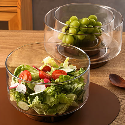 Glassbolle med trefot – Elegant og dekorativ | Perfekt til frukt snacks og salater - Serveringstallerkener