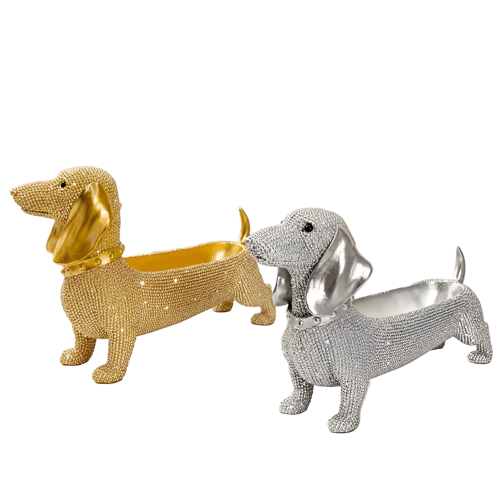 Skrivebordsorganiserer I Dachshundform – Dekorativ Figur Med Penneholder Til Kontoret Og Hjemmekontoret