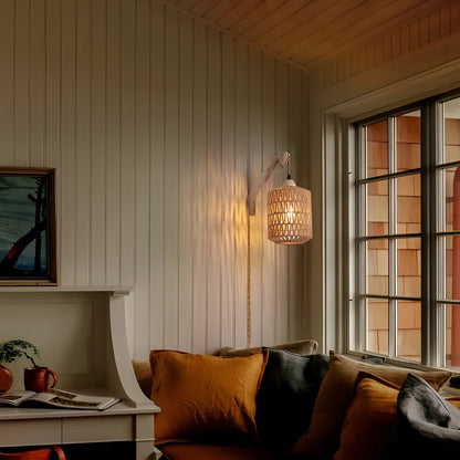 Taklampe i Boho-stil – Håndvevd i Naturfibre | Perfekt for Spisestue og Soverom