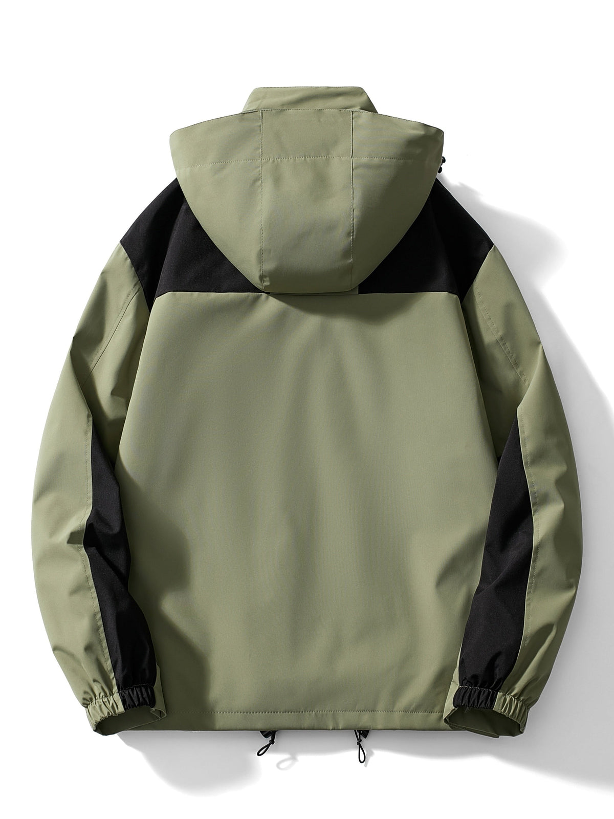 3-i-1 fleecedjakke for dame i khaki farge, sidevisning