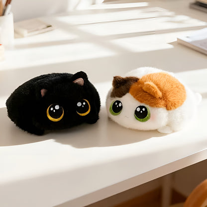 Søt Siamesisk Katt Plysj – Myk og Fluffy | Perfekt som Skrivebordsdekor og Gave