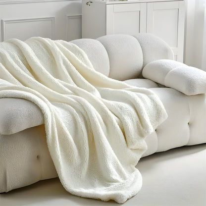 DoubleCozy Pledd – Avslappet Dobbeltsidig Sherpa-fleecepledd