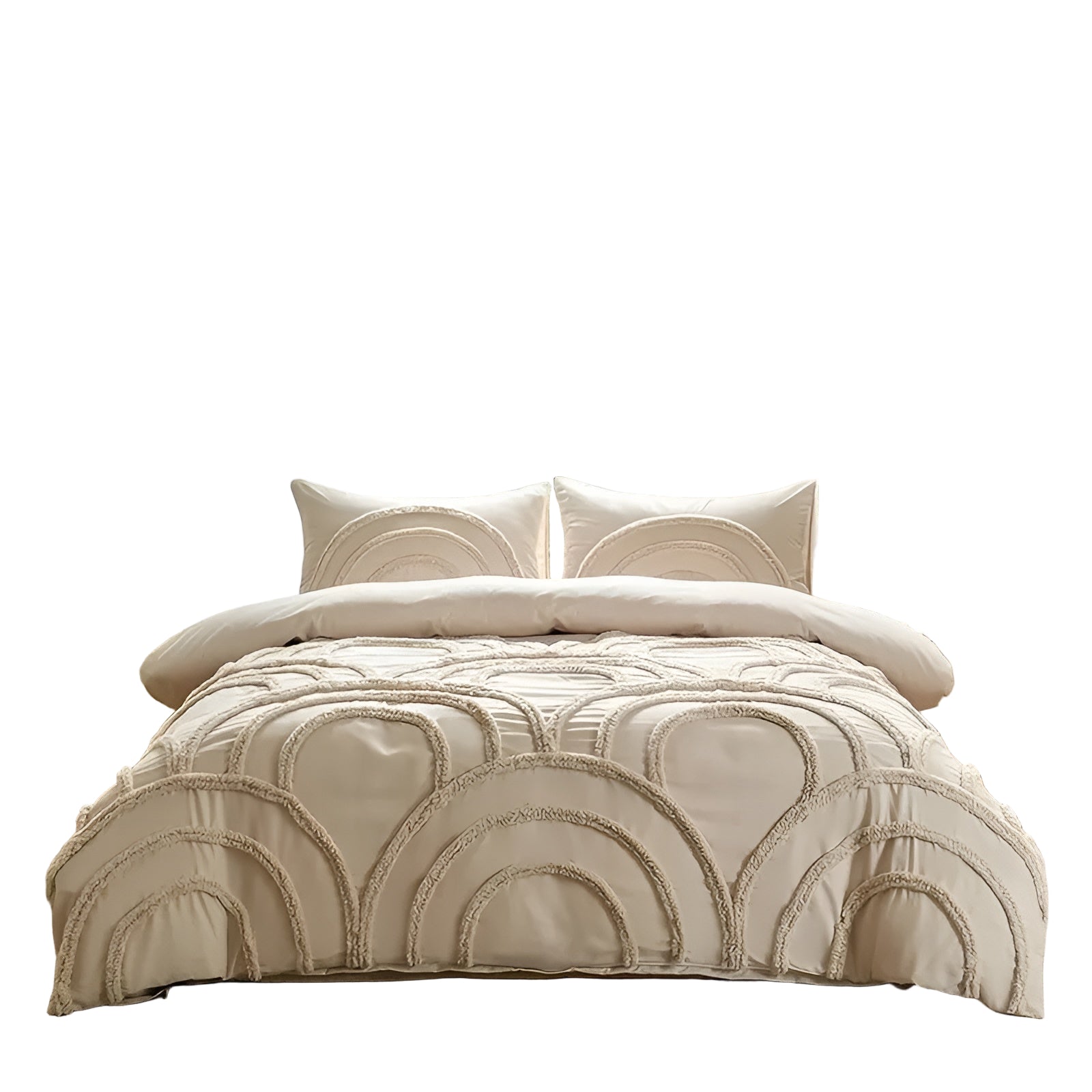 Boho Sengetøysett – Mykt og Stilfullt | Mikrofiber med Tuftet Design