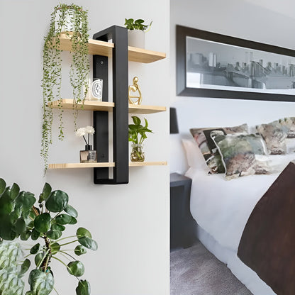 Vegghylle i Furu – 3 Hyller og Solid | Perfekt for Hjemmeinnredning