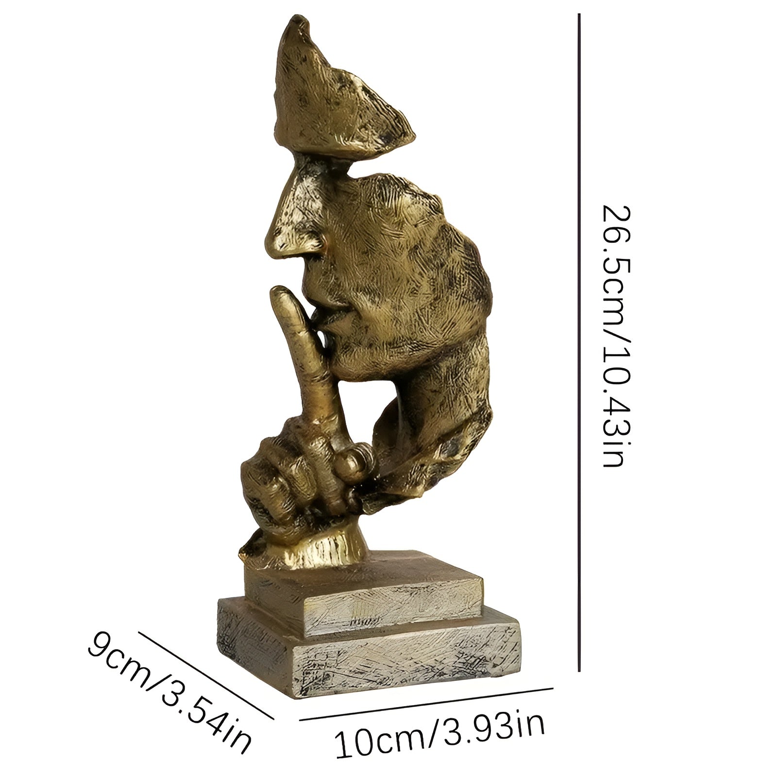 Abstrakt Tenkerskulptur – Moderne Dekorfigur i Harpiks | Perfekt for Stue og Kontor