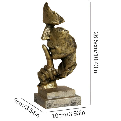 Abstrakt Tenkerskulptur – Moderne Dekorfigur i Harpiks | Perfekt for Stue og Kontor