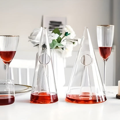 Vinkaraffel i Glass – Elegant Lufting med Vannfalltut | Med Kjølebeholder