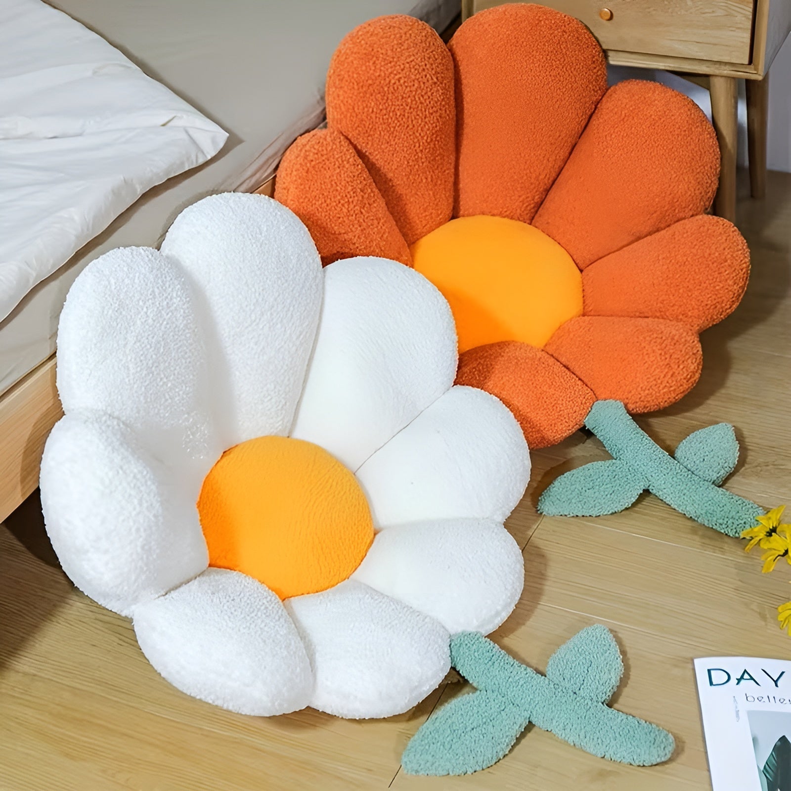 Blomsterformet Sittepute – Myk og Komfortabel | Dekorativ Pute for Sofa Soverom og Stue - Pynteputer
