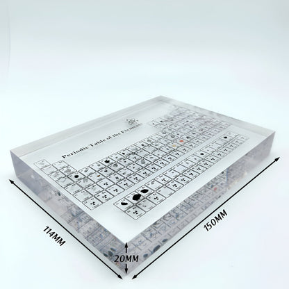 Periodesystem i Akryl – Dekorativt Display med Ekte Kjemiske Elementer