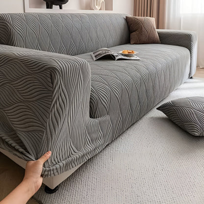 Elastischer Sofabezug aus Fleece – Weich und Gemütlich | Jacquard-Struktur, Perfekt für Sofa & Wohnraum