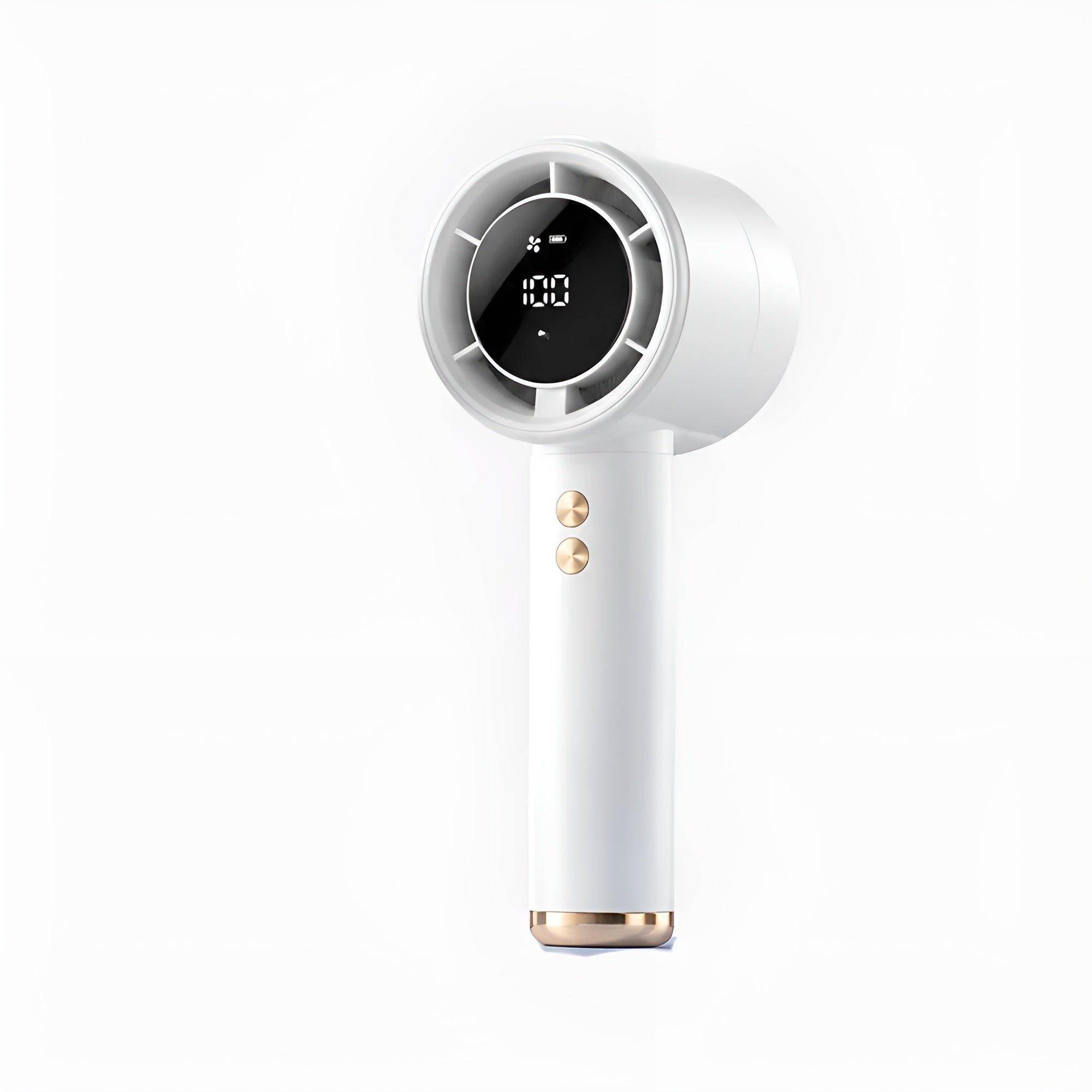 Bærbar Mini-turbo-håndvifte – Digitalt Display, Usb-c-lading Og 100 Hastighetsnivåer