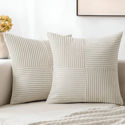 Dekorativ Sofapute – Myk i Premium Kvalitet | Koselig og Stilfull for Sofa og Stue - Beige / 45x45 cm - Pynteputer