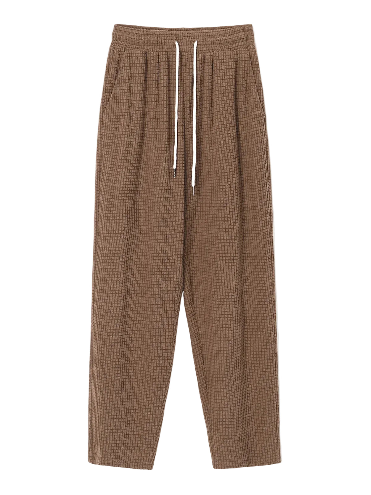 Herrebukser I Ensfarget Kordfløyel – Strukturert Stoff | Avslappet Passform