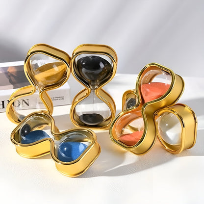 Sandglass med farget sand – Dekorativ og avslappende | Elegant metallramme ca. 30 min - Timeglass