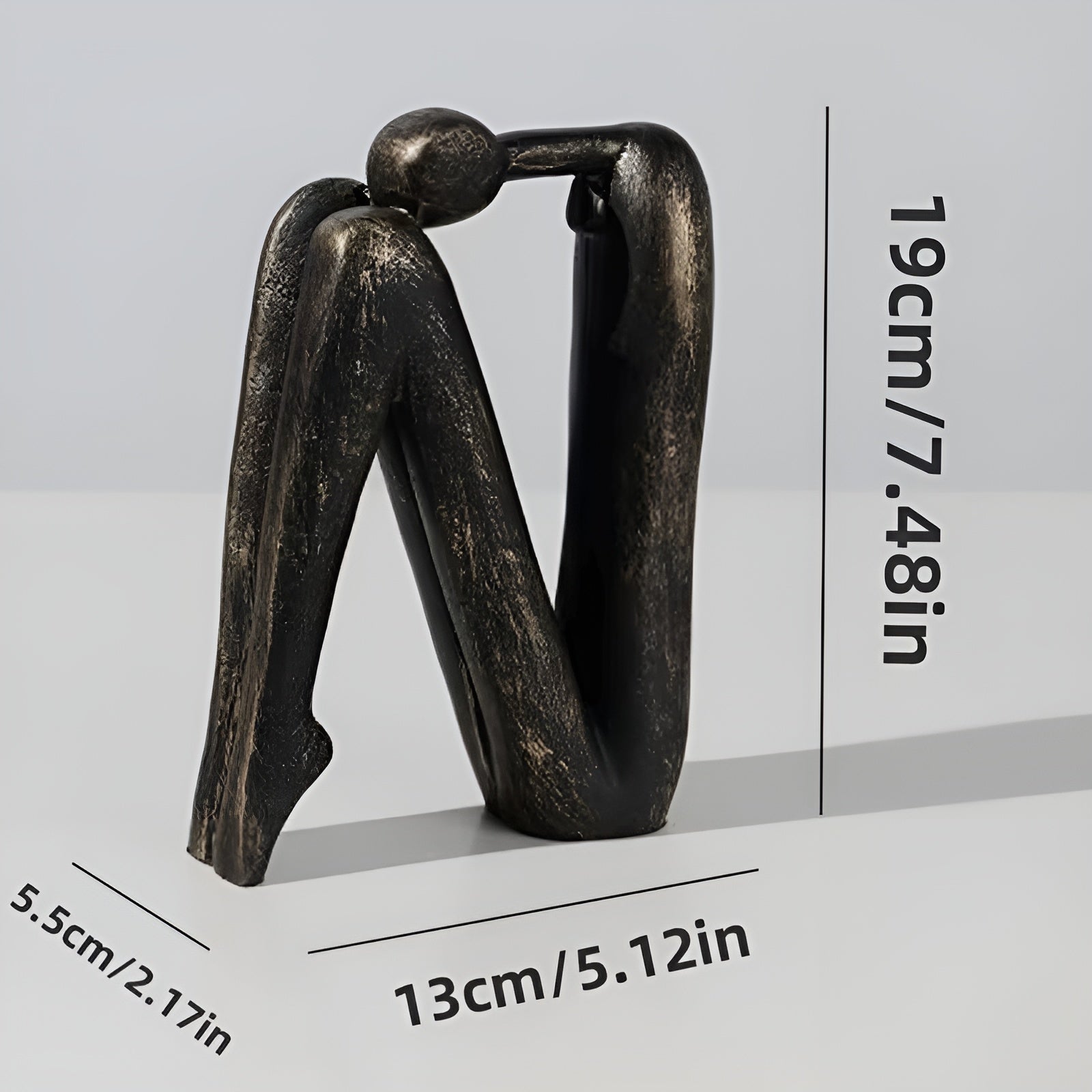 Skulptursett i Kunstharpiks (2 stk) – Moderne og Dekorative Menneskefigurer | Perfekt for Hylle og Stue - Figurer
