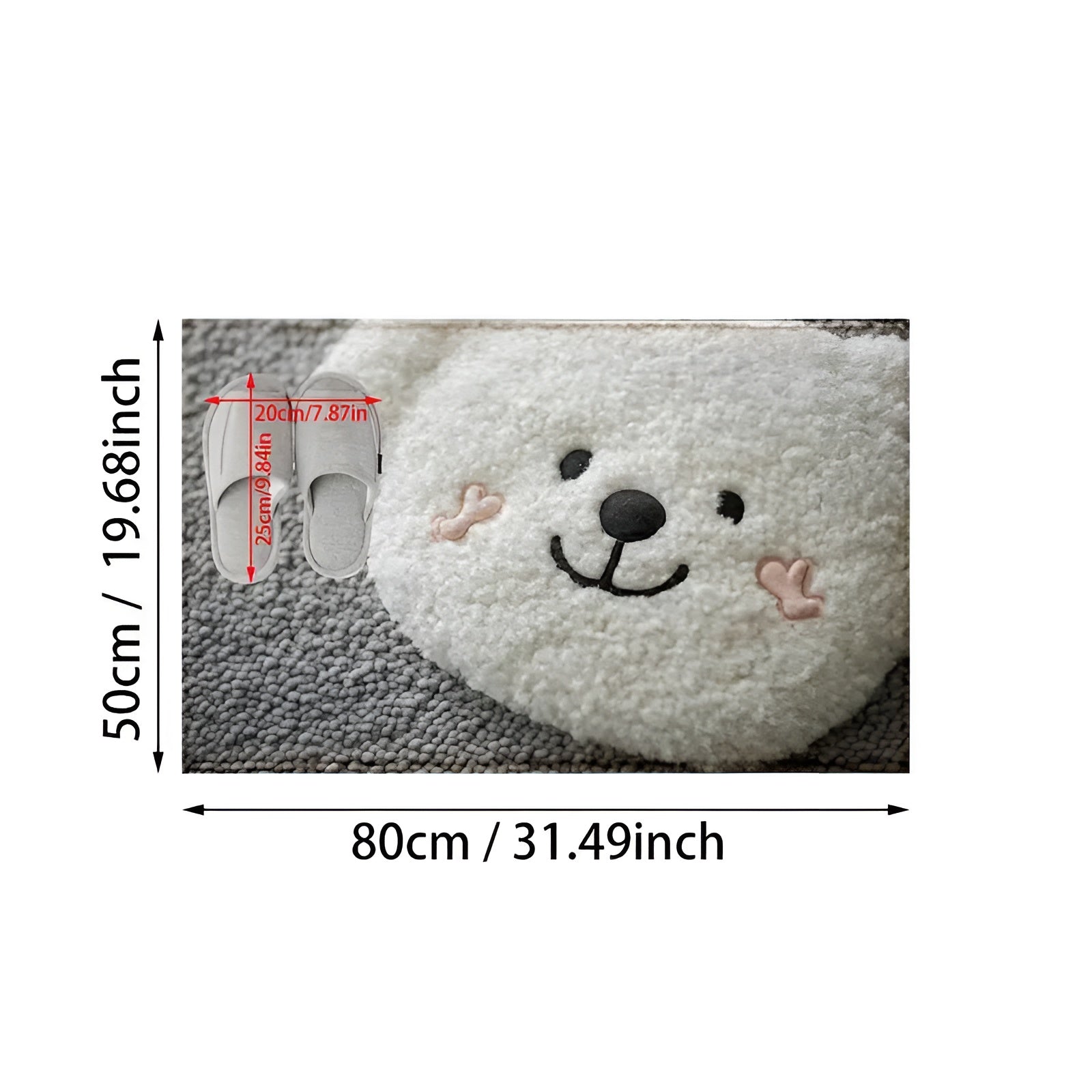 Badezimmerteppich mit Bärenmotiv – Weich & Rutschfest | Dekorative Matte für Zuhause