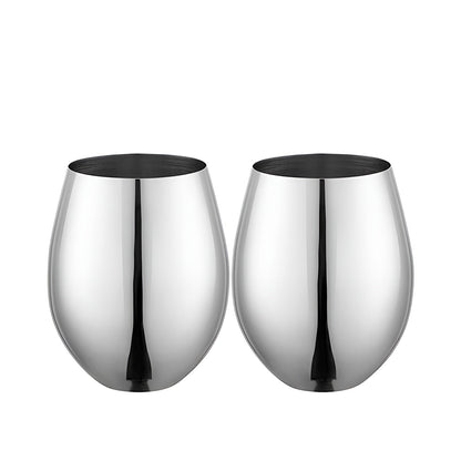 Eggformede Cocktailglass i Rustfritt Stål (2-Pakning) – Stilrene og Holdbare | Perfekt for Cocktails og Longdrinks