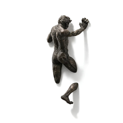 3d-Veggskulptur I Metall Med Kobberlook – Abstrakt Veggdekorasjon Til Stue Og Kontor