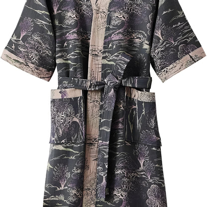 Luksuriøs Kimono badekåpe – Myk, Pustende Bomull For Stilfull Avslapning Hjemme