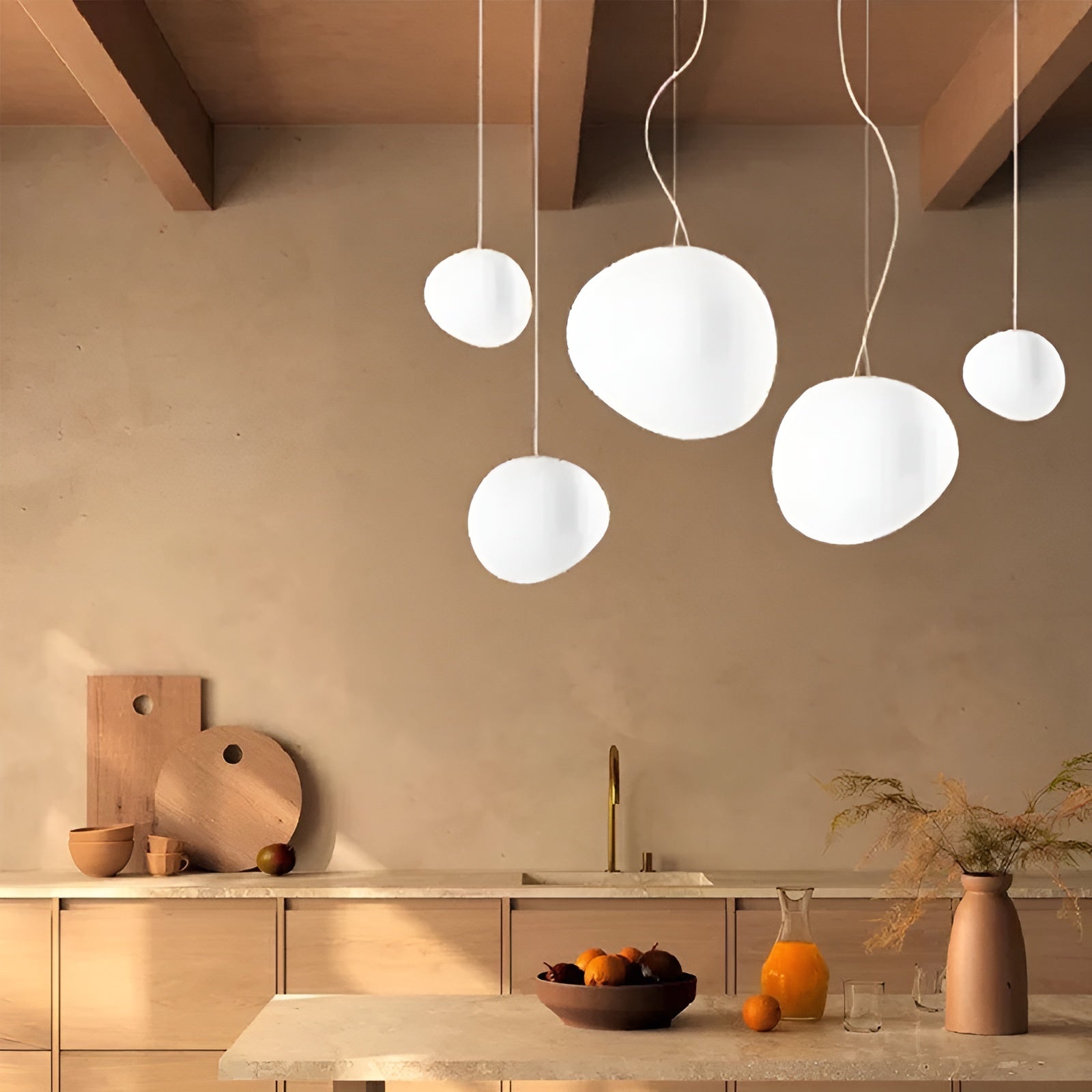 Taklampe I Steindesign – Matt Hvit Og Dekorativ | Perfekt For Moderne Hjem