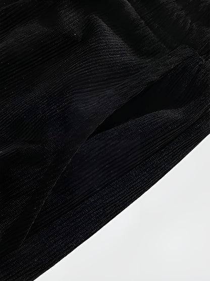 Herrebukser I Kordfløyel Med Bokstav – Brodert | Preppy Og Avslappet Buksedesign