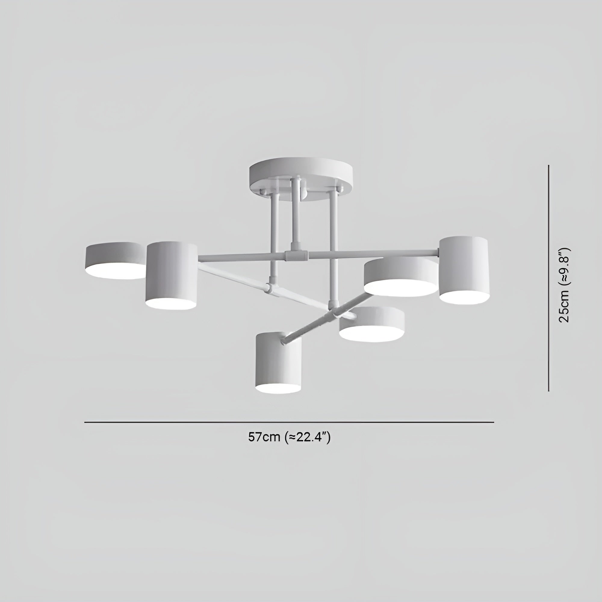 Led-taklampe Med 6 Armer – Moderne Design Og Sterkt Lys | Perfekt For Oppholdsrom