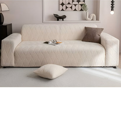 Elastischer Sofabezug aus Fleece – Weich und Gemütlich | Jacquard-Struktur, Perfekt für Sofa & Wohnraum