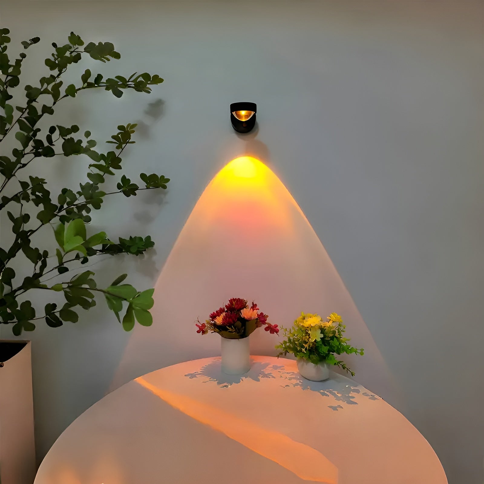 Led-vegglampe 360° Dreiebar – Stemningsfullt Lys, Dimbar | Usb-oppladbar For Hjemmebruk