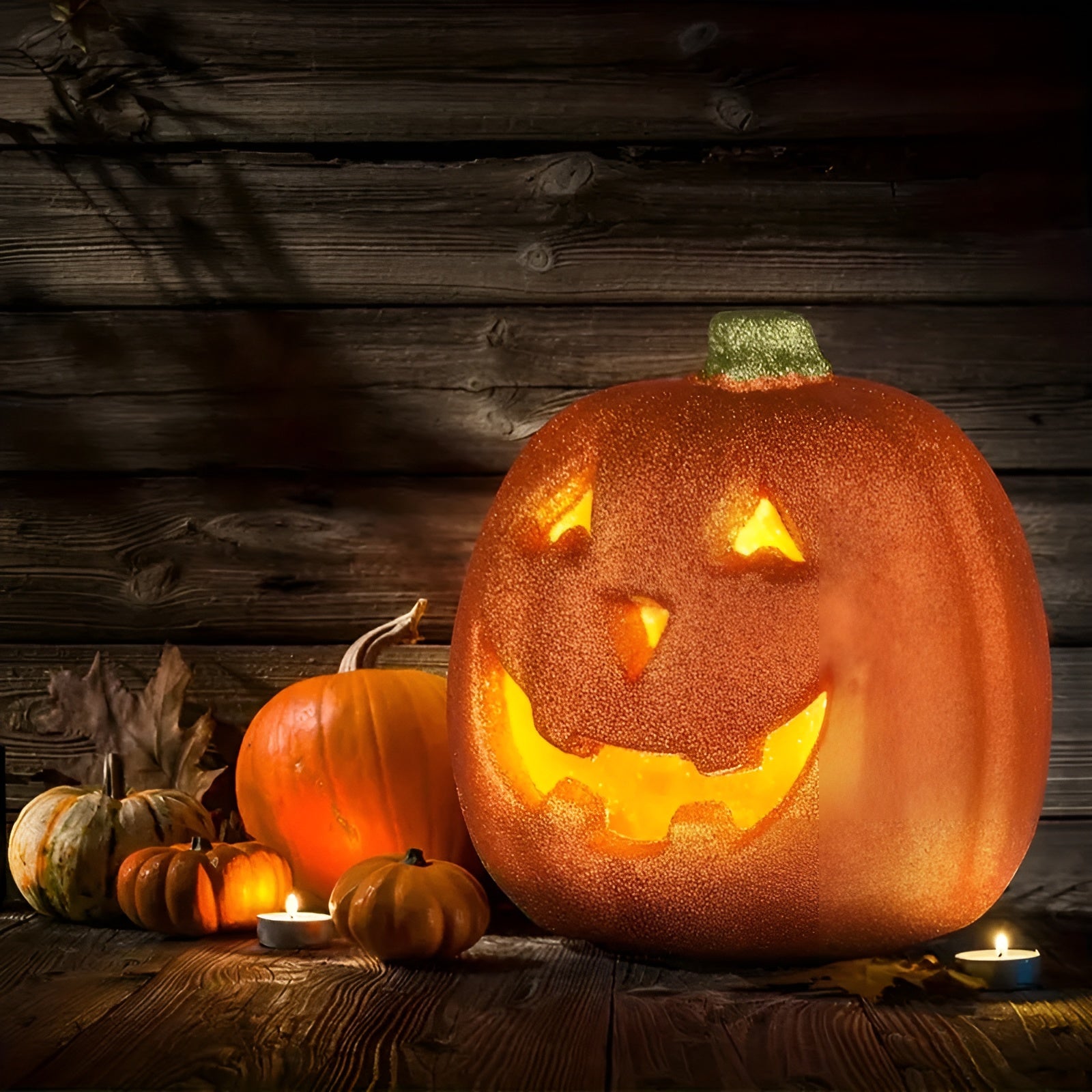 Halloween Gresskarlykt – Stor Dekorativ Lampe | Perfekt til Hjem, Fest og Høstpynt
