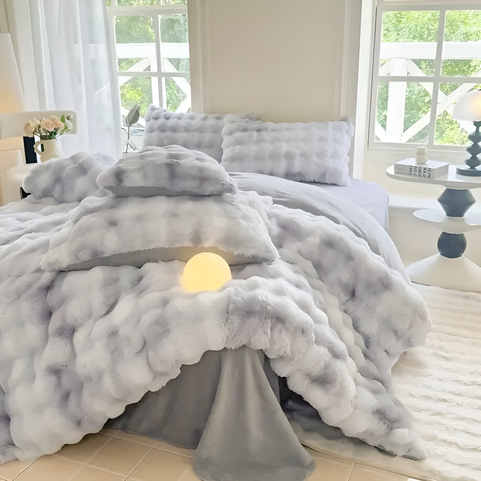 Plysdynetrekk – Varmt og Mykt for Høst og Vinter | Vendbart Design i Kaninpels og Melkesammet