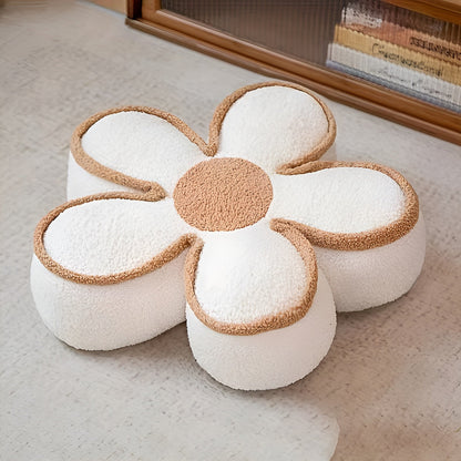 Blomsterformet Pute – Myk og Dekorativ | Perfekt for Sofa og Hjemmedekorasjon - Hvit - Pynteputer