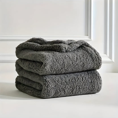 DoubleCozy Pledd – Avslappet Dobbeltsidig Sherpa-fleecepledd
