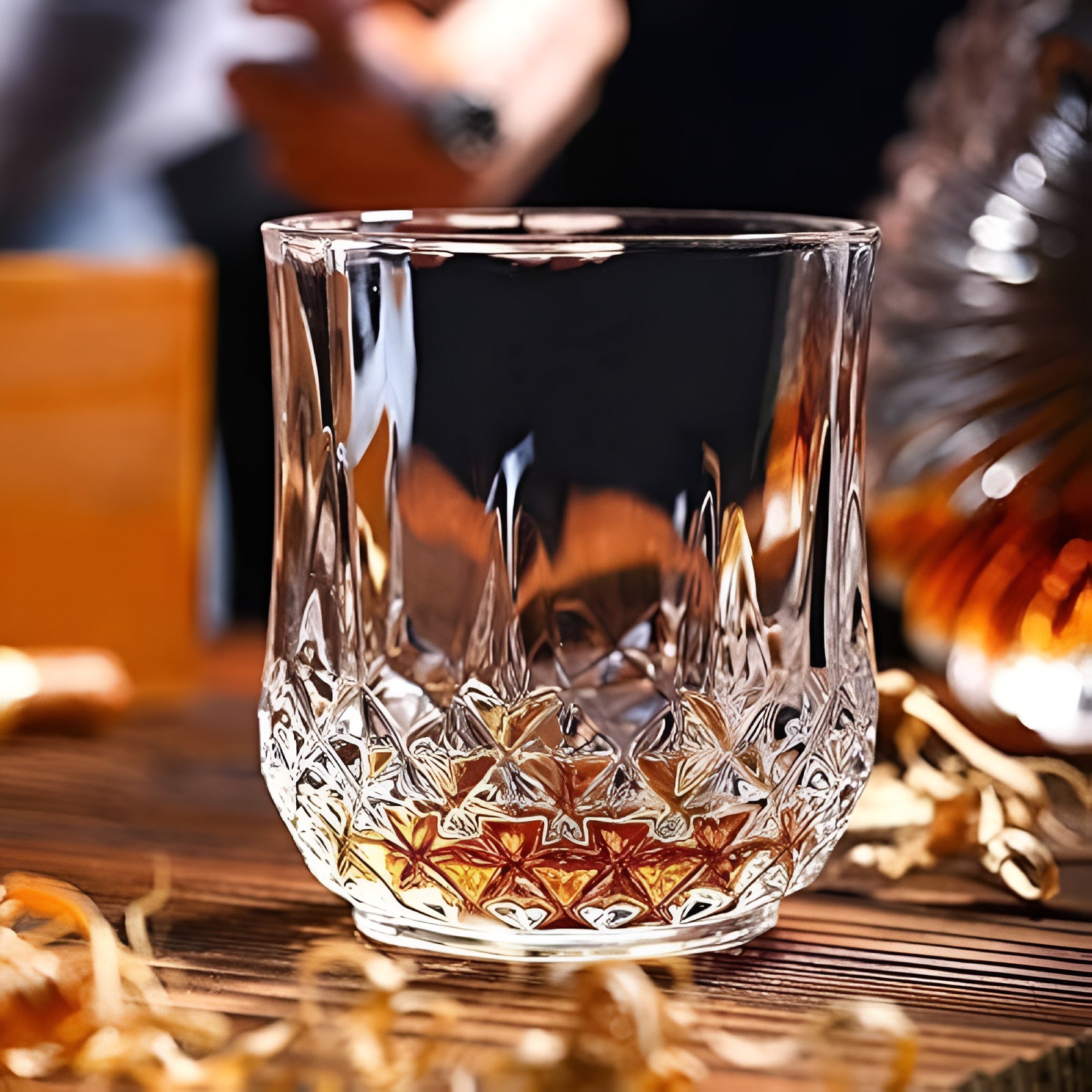 Whiskeygläser im 6er-Set – Vintage Mini-Gläser im Diamantschliff | Perfekt für Bar & Party