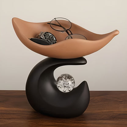 Organiseringsbrett Laget Av Syntetisk Harpiks – Moderne Bølgedesign | Stilig Oppbevaring For Nøkler, Briller Og Smykker