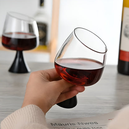 Vinglass i Borosilikatglass – Håndlaget med Skrå Kant | Elegant for Rød- og Hvitvin Perfekt Gave - 2 stk. Kelkglass