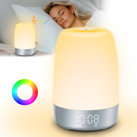Bærbar vekkerlampe med naturlyder – kompakt design