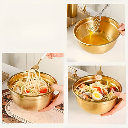 14-delt Gullfarget Bollesett – Elegant Og Praktisk | Perfekt Til Matlaging, Baking Og Servering