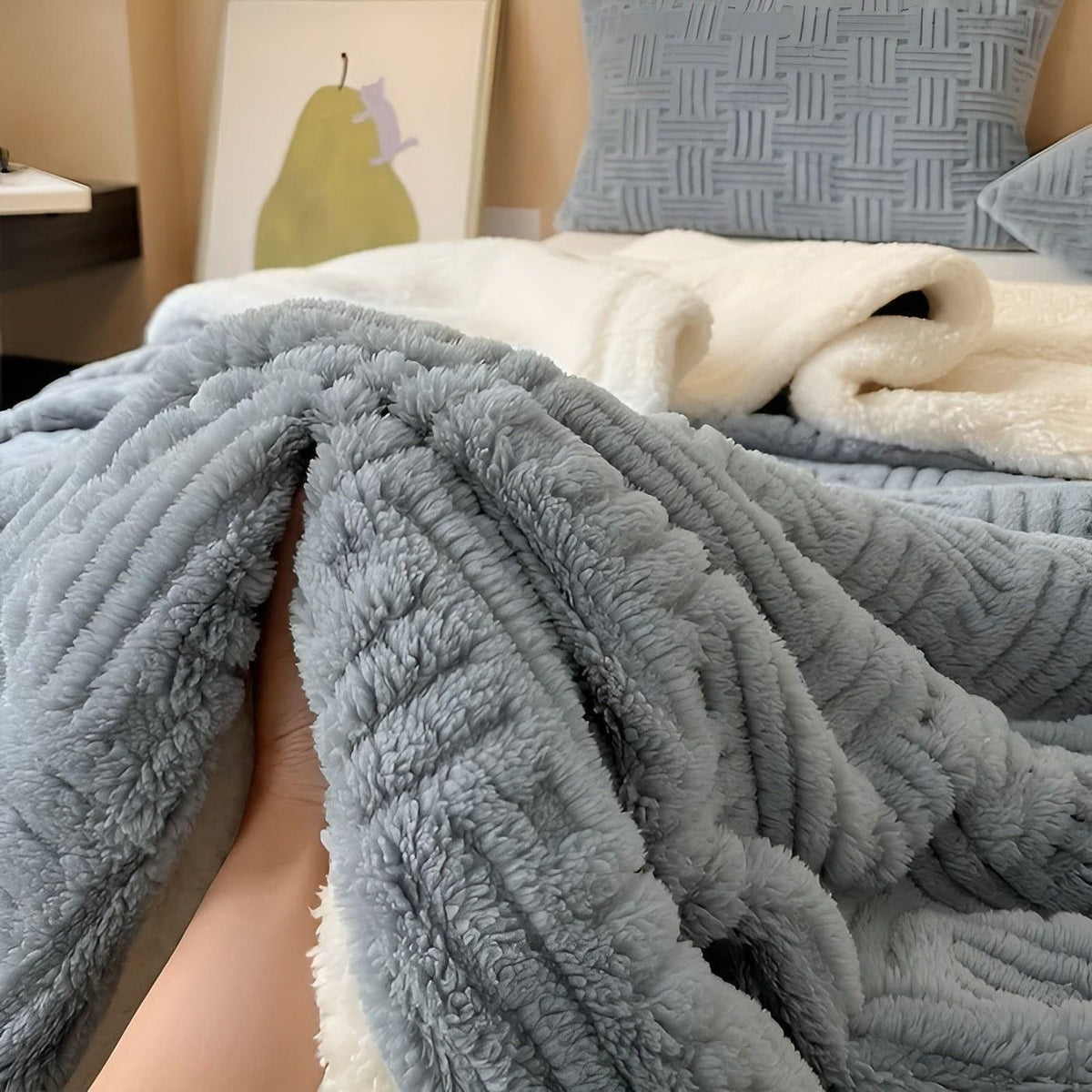 PlushHaven Pledd – Dobbeltsidig, Mykt Plysjpledd for Alle Årstider