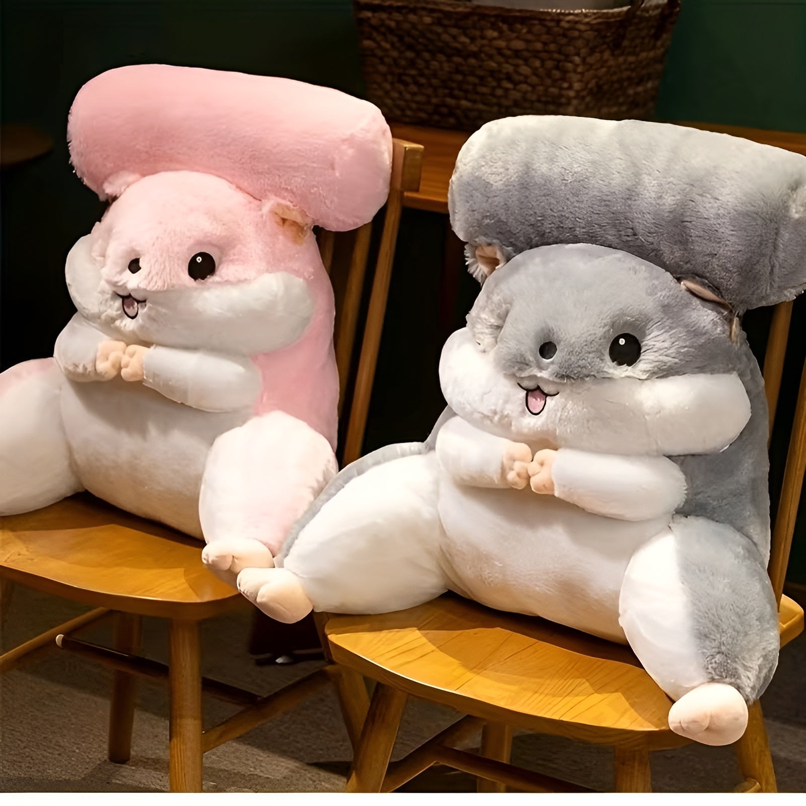 Søt Hamster-Lendestøttepute – Myk og Komfortabel | Avlastende Støtte for Rygg og Midje