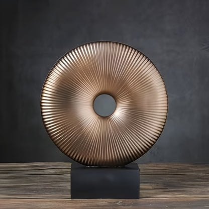 Rund Skulptur I Vintage-stil – Kinesisk Inspirert | Stilig Boliginnredning I Resin - Stor - Figurer