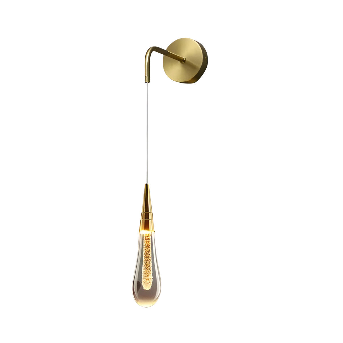 Glitrende Regndråper Krystallpendellampe – Stilig Og Elegant Vegglampe Perfekt For Soverommet