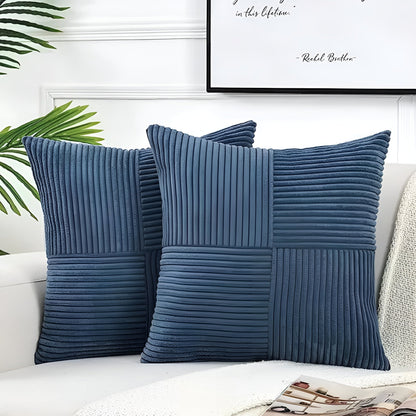 Dekorativ Sofapute – Myk i Premium Kvalitet | Koselig og Stilfull for Sofa og Stue - Blå / 45x45 cm - Pynteputer