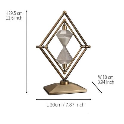 Sandur Med Geometrisk Metallramme – Dekorativ Og Avslappende | Med Hvit Sand Som Meditasjonstimer - Timeglass