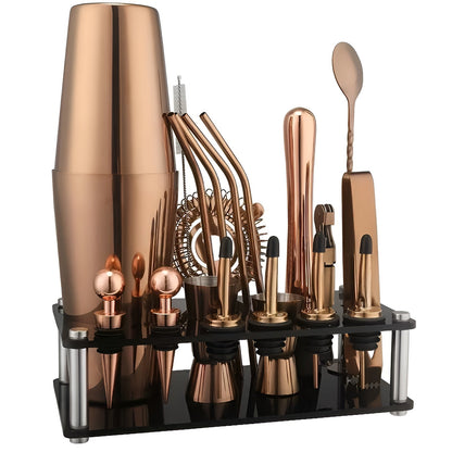 Cocktailshakersett i Rustfritt Stål – Premium og Slitesterkt | Perfekt for Hjemmebar og Kjøkken