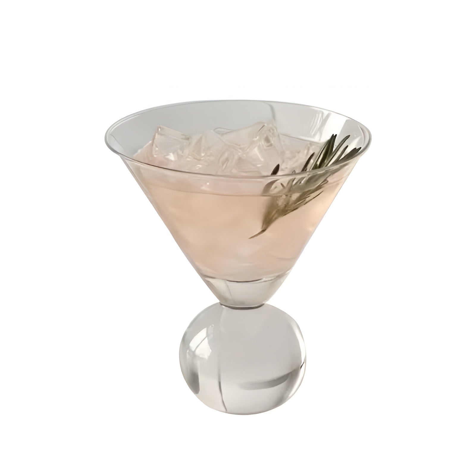 Retro Martiniglass Uten Stilk, 250 ML – Rosa Krystallcocktailglass I Vintage-design, Kan Brukes Om Igjen Og Tåler Oppvaskmaskin