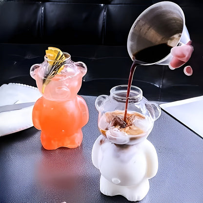 Bjørn Glassbeger Sett (2 Deler) – Søtt Design I Borosilikatglass | Med Glassstrå For Kaffe Og Cocktailer