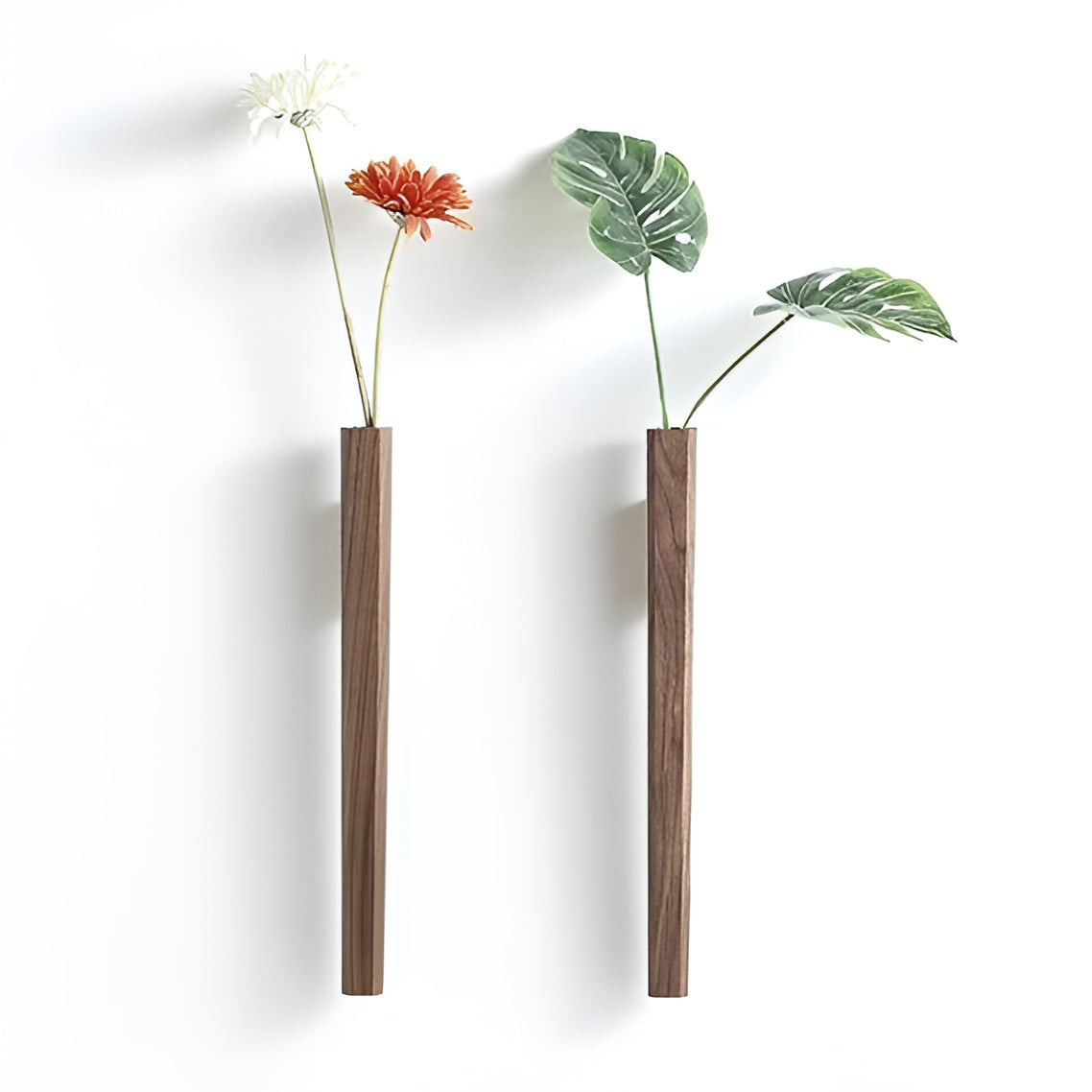 Vase I Tre Til Veggmontering – Rustikk Og Dekorativ Veggdekorasjon | Ideell For Moderne Oppholdsrom