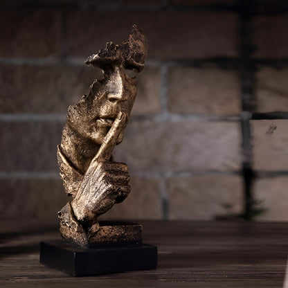 Abstrakt Tenkerskulptur – Moderne Dekorfigur i Harpiks | Perfekt for Stue og Kontor