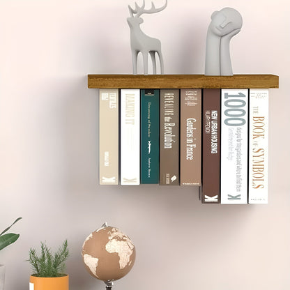 Svevende Bokhyller (2-pakning) – Plassbesparende og Dekorativ | Vegghyller for Stue og Kontor