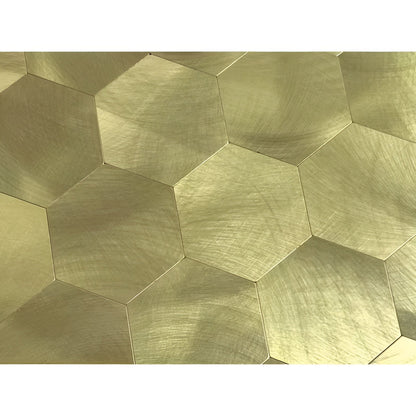 Mosaikk Veggklistremerker (10 stk) – Dekorative Fliser i Metalloptikk | Perfekt til Kjøkken Stue eller Backsplash